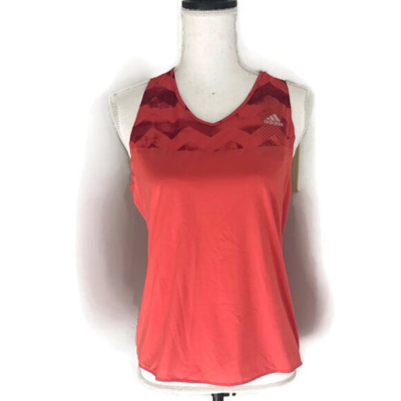 adidas Tops - adidas Coral Racerback Tank Top with Patterned Yoke